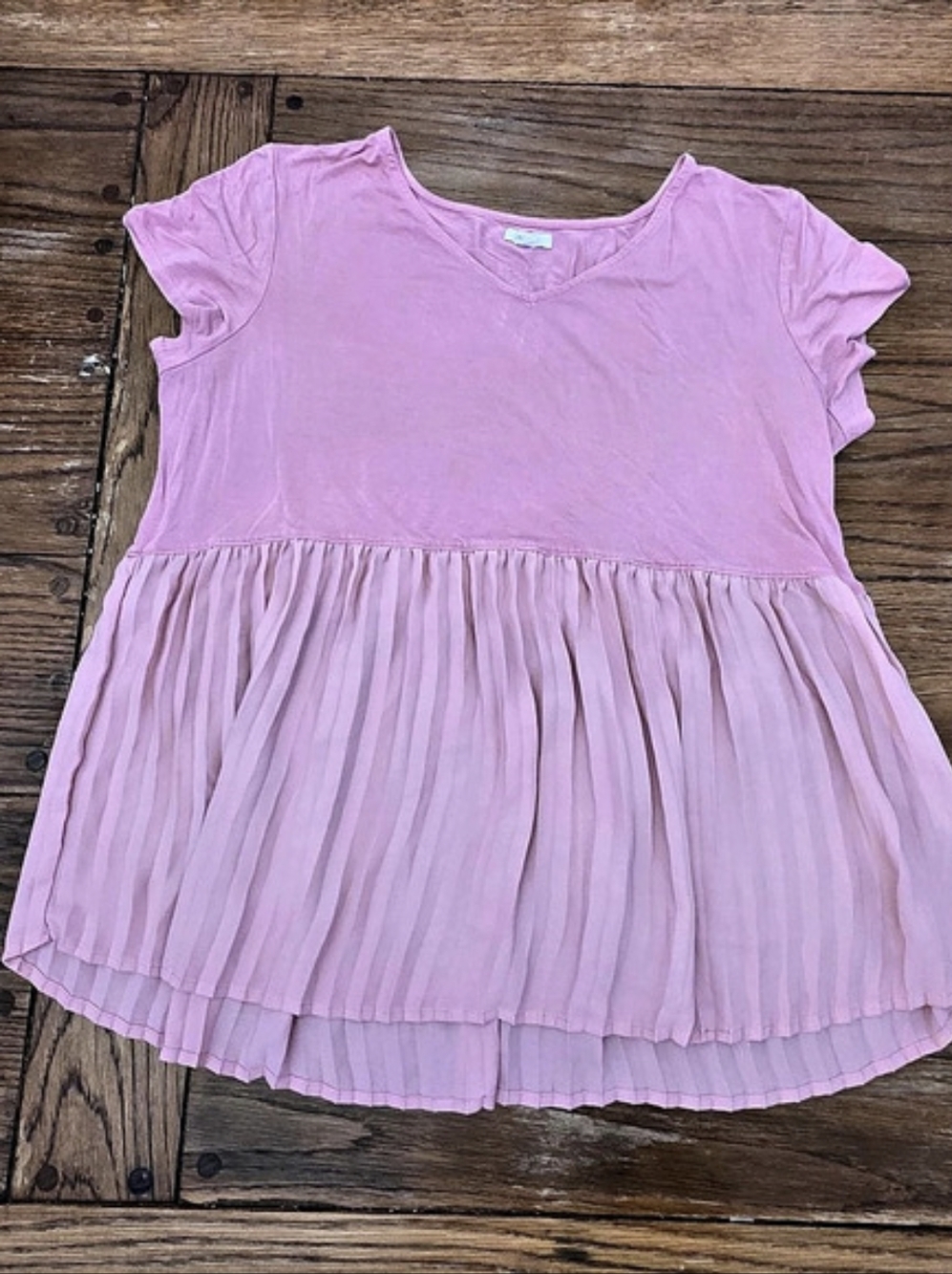 Maurices Pink Pleated Blouse Size XS Like New